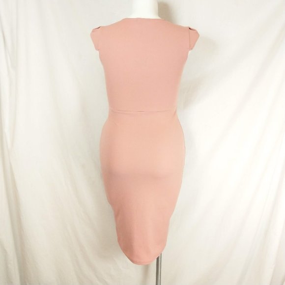 NWT Boohoo Night Janet Formal Plunge Cap Sleeve - Picture 3 of 8